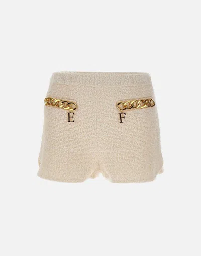 Shop Elisabetta Franchi Shorts In White