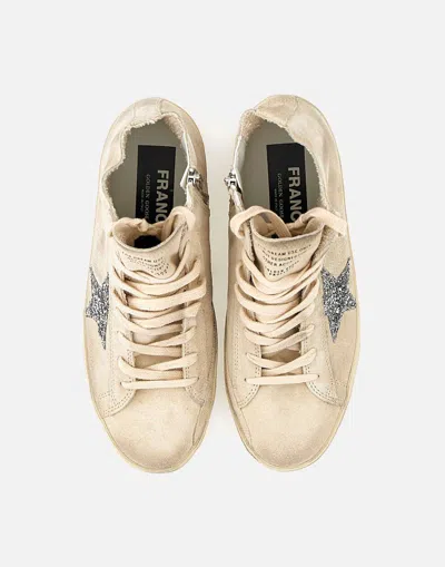 Shop Golden Goose Sneakers In Beige/silver