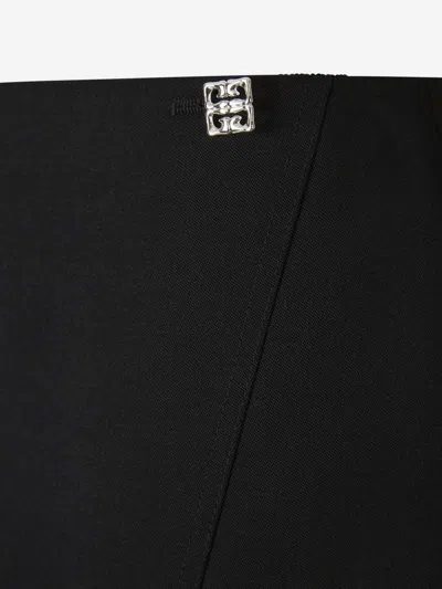Shop Givenchy Logo Crepe Mini Skirt In Metal Logo On The Front