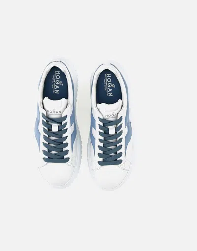 Shop Hogan Sneakers In White/light Blue