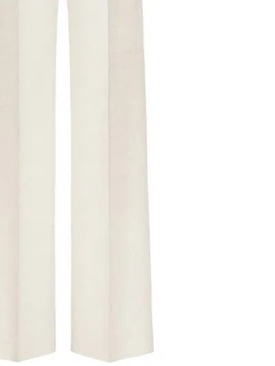Shop Valentino Trousers In Ivory