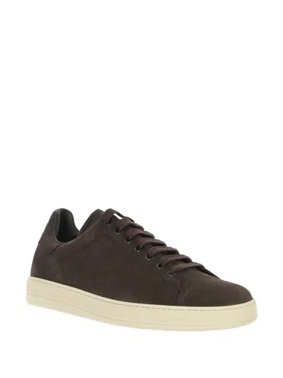 Shop Tom Ford Sneakers In Fango + Cream