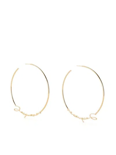 Shop Jacquemus Earrings In Gold