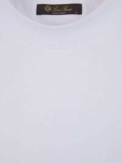 Shop Loro Piana Plain Cotton T-shirt In White