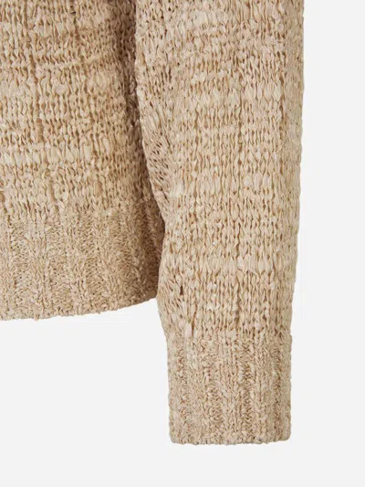 Shop Loro Piana Silk Knit Sweater In Fluid Design