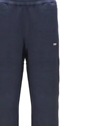 Shop Zegna Trousers In Blue