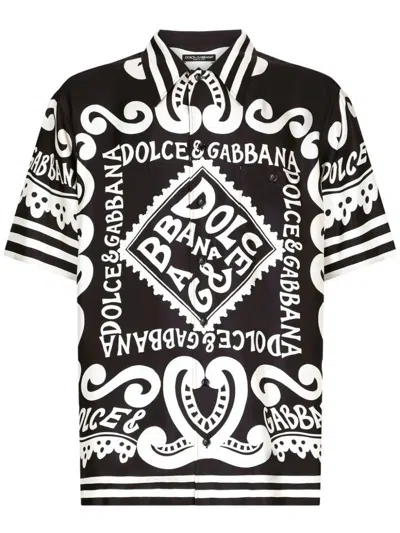 Shop Dolce & Gabbana Shirts In Dg Marina F.blu