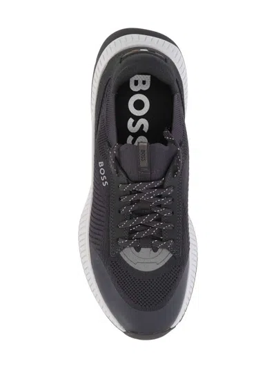 Shop Hugo Boss Boss Sneakers In Grey