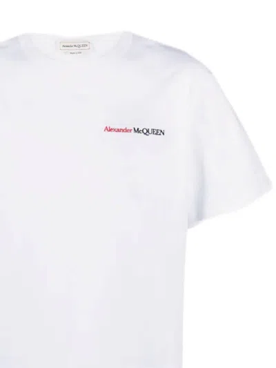 Shop Alexander Mcqueen T-shirts And Polos In Opticalwhite