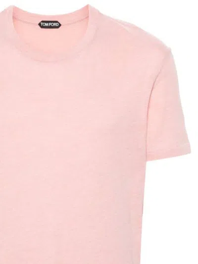 Shop Tom Ford T-shirts And Polos In Soft Peach