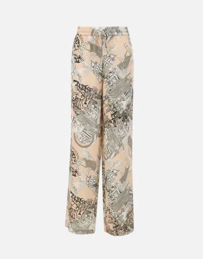 Shop Iceberg Trousers In Grey/pink