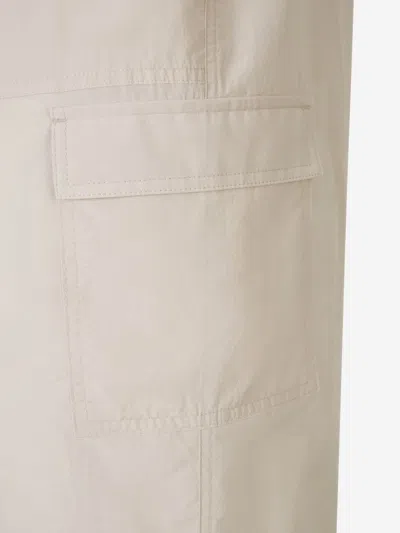 Shop Peserico Cotton Cargo Trousers In Cotton And Polyester Blend Fabric