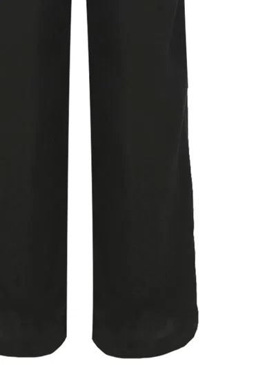 Shop Palm Angels Trousers In Black Blac