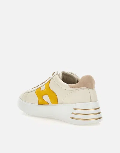 Shop Hogan Sneakers In White/yellow