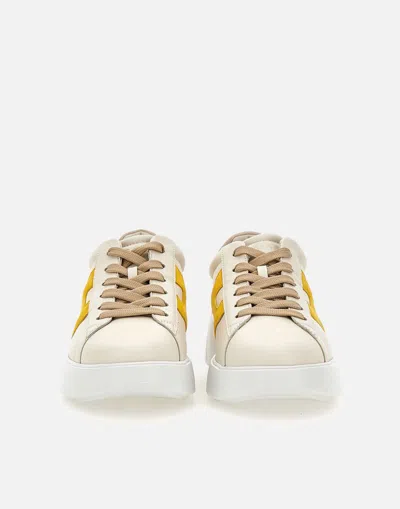 Shop Hogan Sneakers In White/yellow