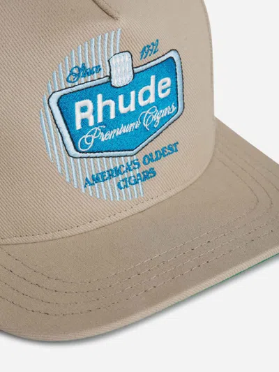 Shop Rhude Cigars Logo Cap In Beige