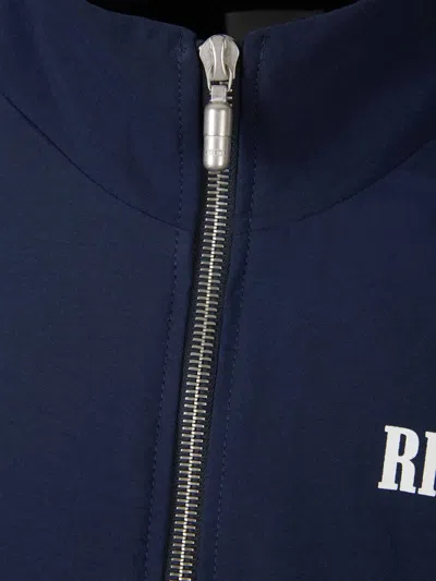 Rhude Nylon Jacket With Hood And 2-pockets In Logo Printed On The Front And Back