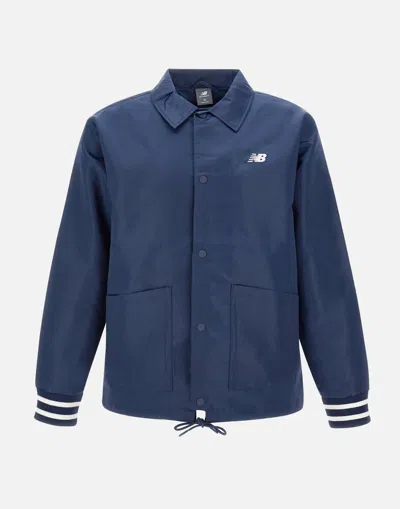 Shop New Balance Jackets In Blue