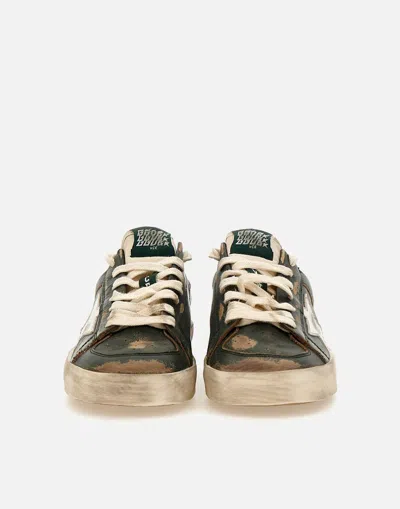Shop Golden Goose Sneakers In Green-white