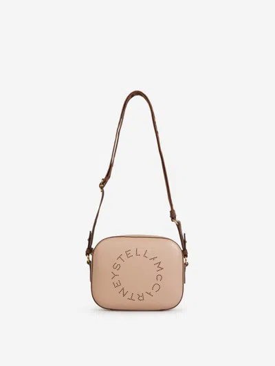 Shop Stella Mccartney Mini Logo Crossbody Bag In Light Pink