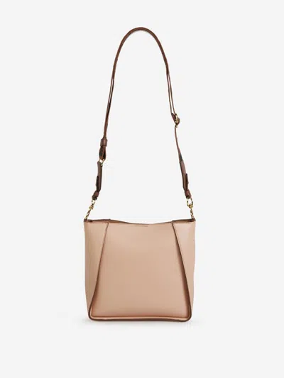 Shop Stella Mccartney Logo Shoulder Bag In Light Pink