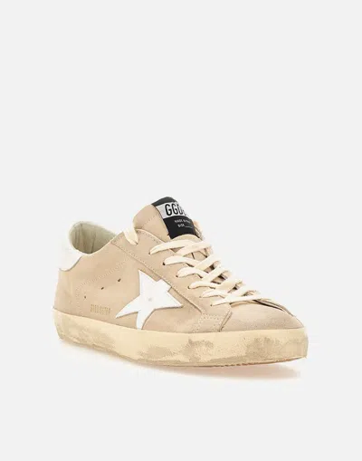 Shop Golden Goose Sneakers In Beige/white