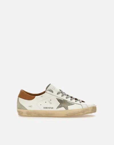 Shop Golden Goose Sneakers In White-brown