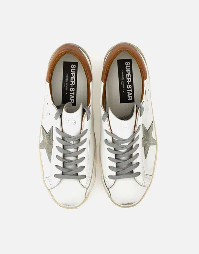 Shop Golden Goose Sneakers In White-brown