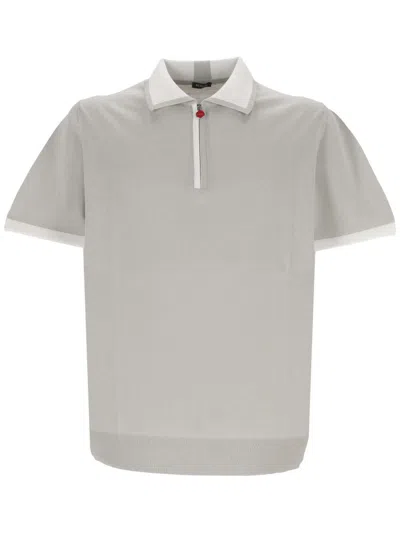 Shop Kiton T-shirts And Polos In Bianco/perla