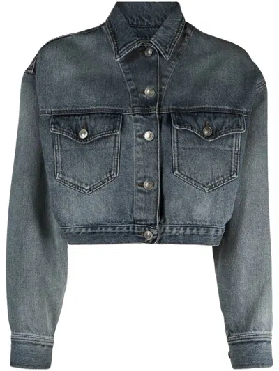 Shop Isabel Marant Jackets In Faded Blu