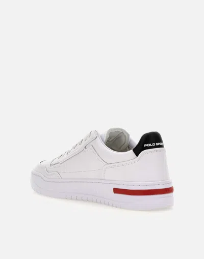 Shop Polo Ralph Lauren Sneakers In White