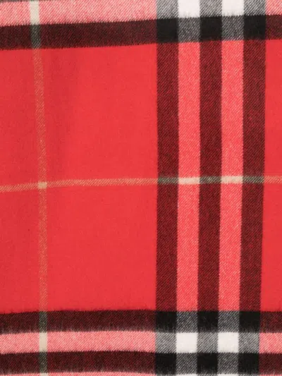 Shop Burberry Scarfs In Red
