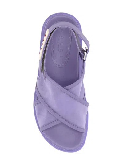 Shop Marni Flat Shoes In Violet