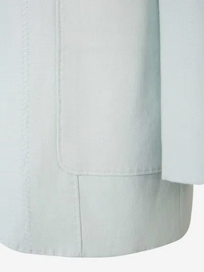 Shop Zimmermann Natura Linen Blazer In Stitching Detail