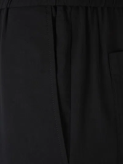 Shop Ami Alexandre Mattiussi Ami Paris Cotton Crepe Trousers In Metal Logo On The Back