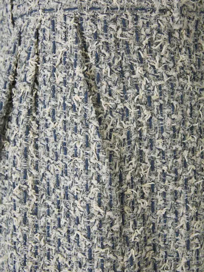 Shop Amiri Tweed Boucle Bermuda Shorts In Cotton And Polyamide Blend Fabric