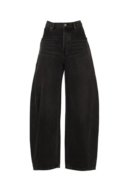 Shop Alexander Wang Jeans In Grey Aged