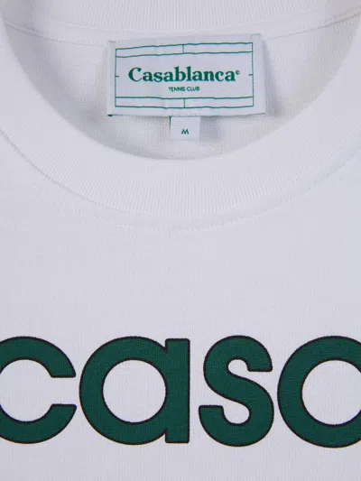 Shop Casablanca Casa Sport Logo T-shirt In White