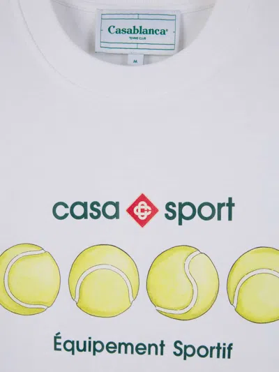 Shop Casablanca Casa Sport Tennis Balls T-shirt In White