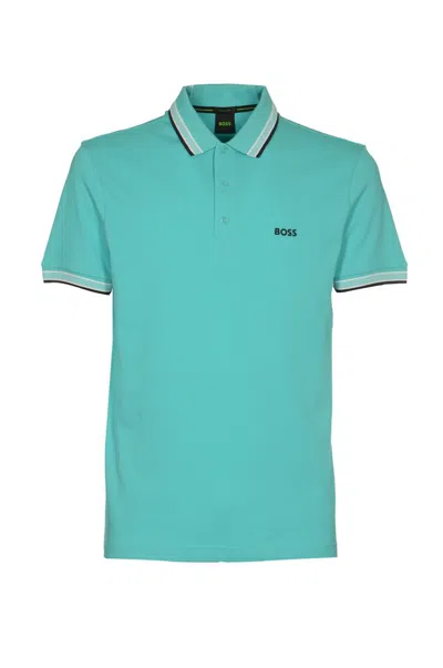 Shop Hugo Boss Boss T-shirts And Polos In Open Green