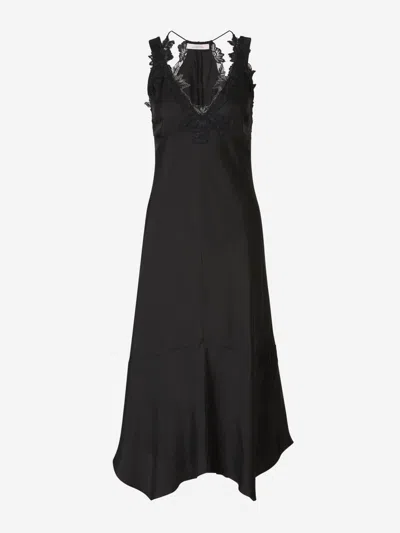 Shop Dorothee Schumacher Lace Lingerie Midi Dress In Black