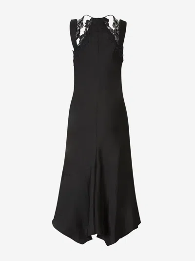 Shop Dorothee Schumacher Lace Lingerie Midi Dress In Black