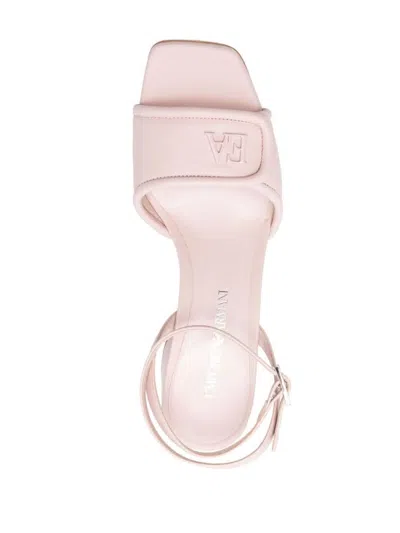 Shop Ea7 Emporio Armani Leather Sandals In Pink