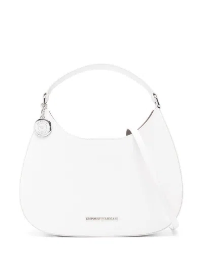 Shop Emporio Armani Medium Hobo Bag In White