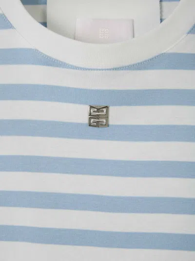 Shop Givenchy Cropped Logo T-shirt In Striped Motif