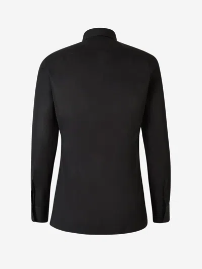 Shop Givenchy Poplin Shirt In Collar With Engraved Logo Bar Detail