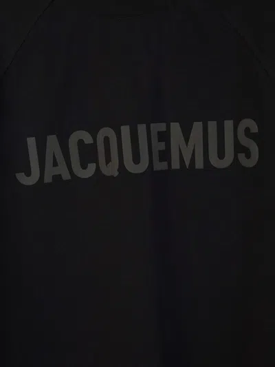 Shop Jacquemus Logo Cotton T-shirt In Black
