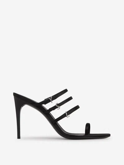 Shop Saint Laurent Jerry Heel Sandals In Black