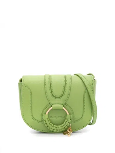 Shop See By Chloé Hana Mini Leather Crossbody Bag In Green