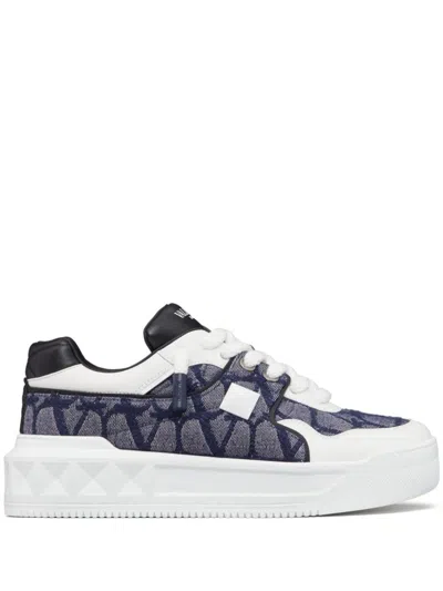 Shop Valentino Sneakers In Blue